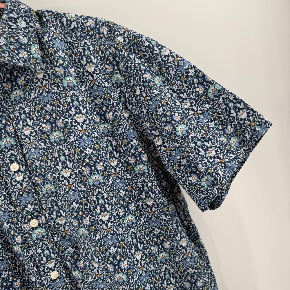 UNTUCKit Alverdi Shirt Men’s Large short sleeve blue floral button down 40643 - Picture 7 of 16